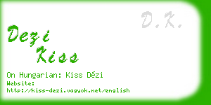 dezi kiss business card