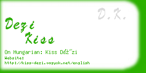 dezi kiss business card